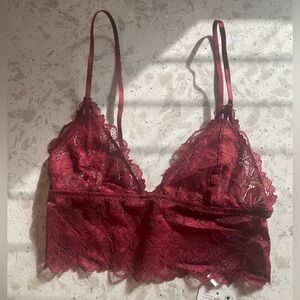 NWT Free People Women's Burgundy Bra Sz XS